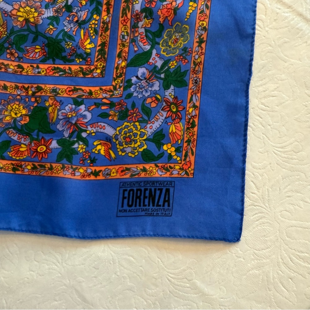 Forenza Blue Floral Scarf - Picture 5 of 7